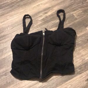 Black crop top